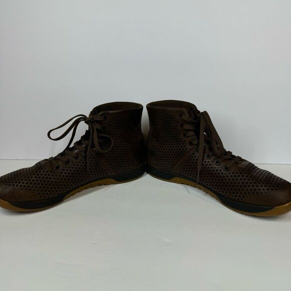 Nobull Brown Leather Perforated Athletic Shoes Trainer Ankle Boots Sneakers 10.5 - Picture 5 of 12